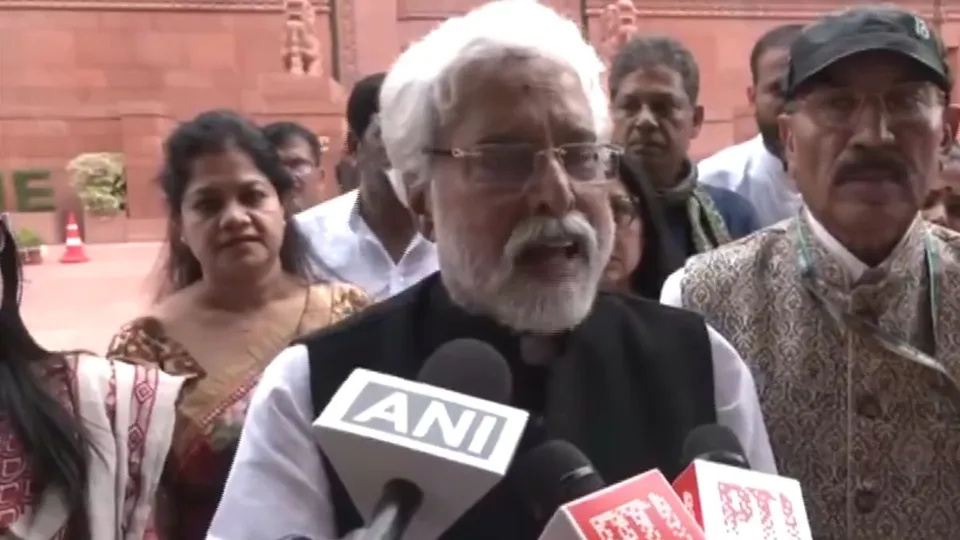 TMC leader Sudip Bandyopadhyay talking to reporters