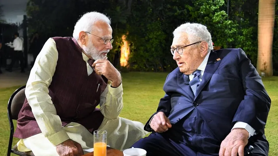 Henry Kissinger with Narendra Modi