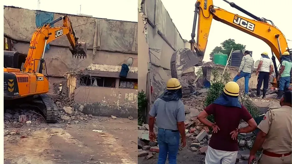 rice mill building collapses in Karnal