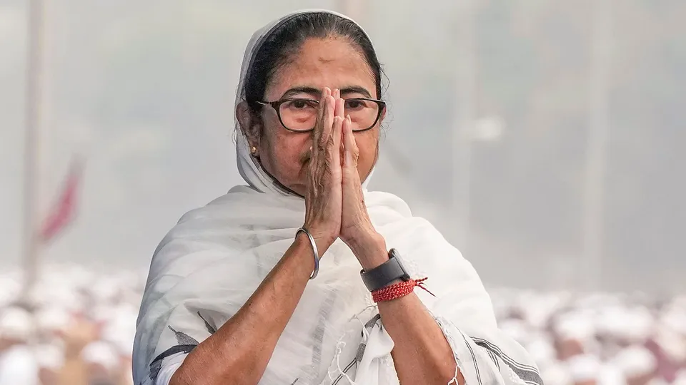 TMC Supremo and West Bengal Chief Minister Mamata Banerjee addresses people on the occasion of Eid-ul-Fitr festival in Kolkata, Thursday, April 11, 2024