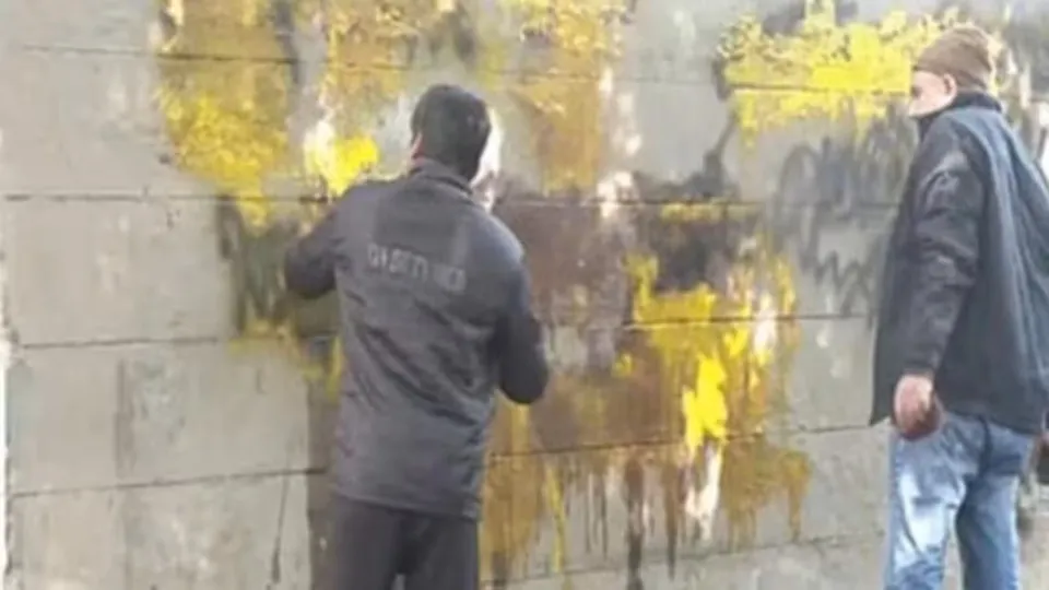 Pro-Khalistan graffiti on Delhi flyover