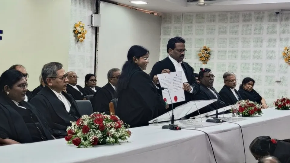 Victoria Gowri takes oath