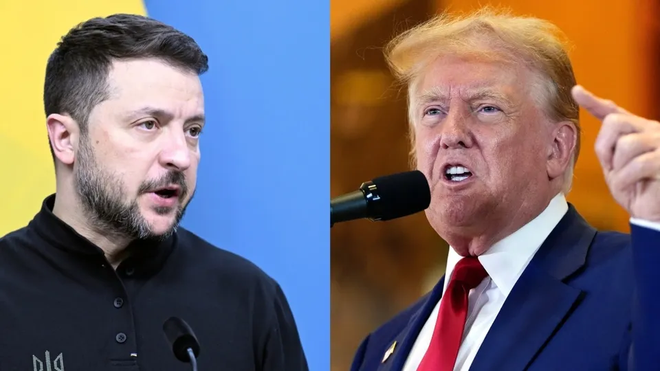 Volodymyr Zelenskyy and Donald Trump