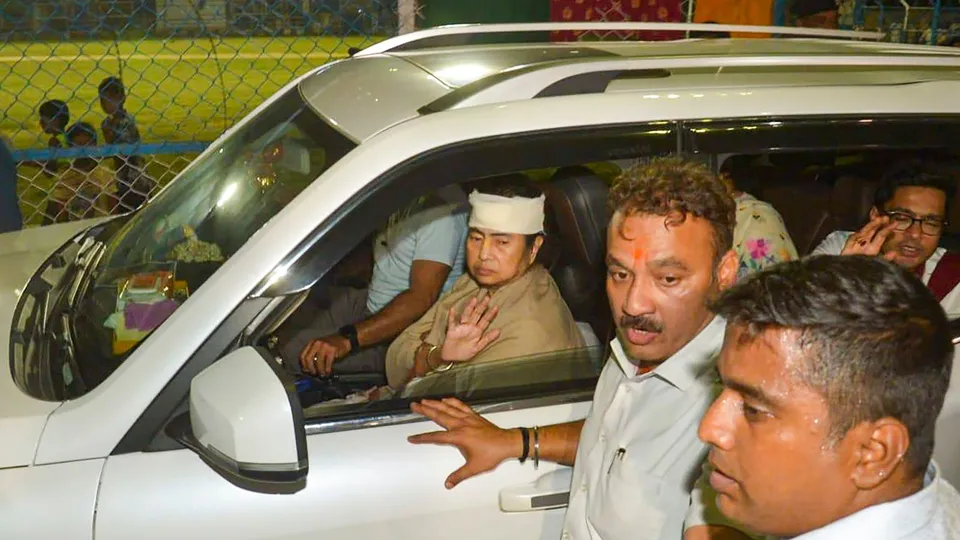 West Bengal Chief Minister Mamata Banerjee returns to her home after release from SSKM Hospital, in Kolkata