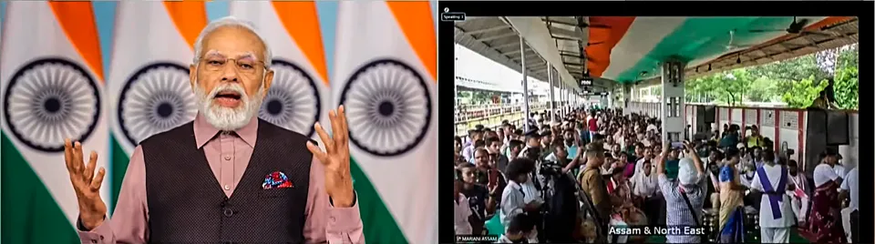 Prime Minister Narendra Modi lays the foundation stone for redevelopment of 508 railway stations via video conferencing, Sunday