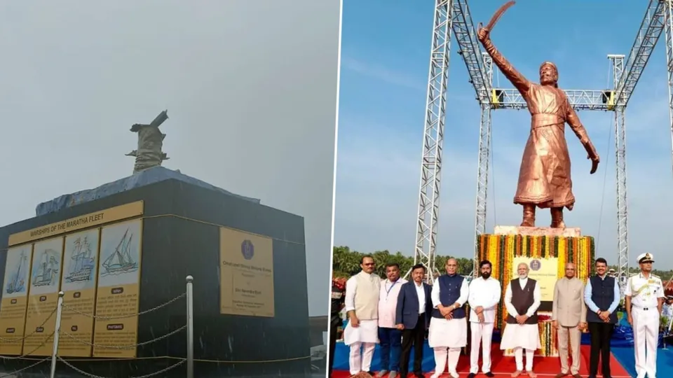 Shivaji Maharaj Statue collapses in Sindhudurg