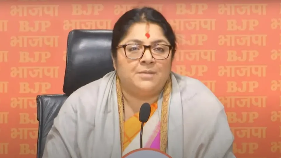 Senior BJP Leader Smt. Locket Chatterjee addresses press conference at BJP HQ, New Delhi