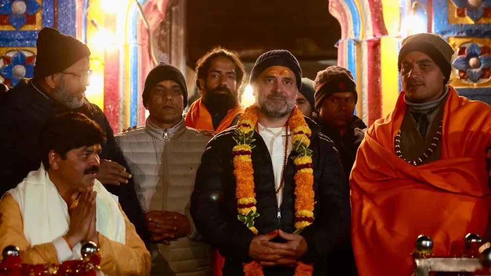 Rahul Gandhi at Kedarnath