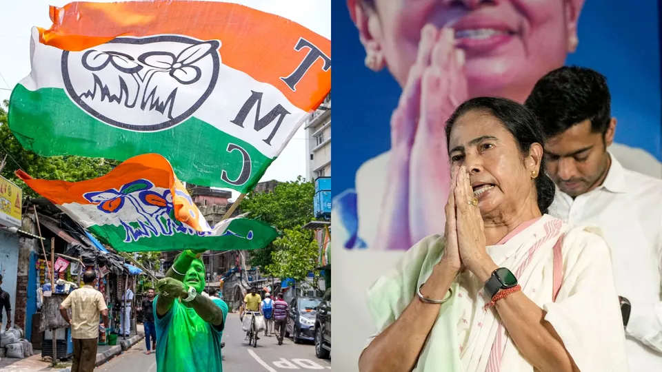 West Bengal Chief Minister and TMC Supremo Mamata Banerjee addresses a press conference amid counting of votes for Lok Sabha elections, in Kolkata, Tuesday, June 4, 2024