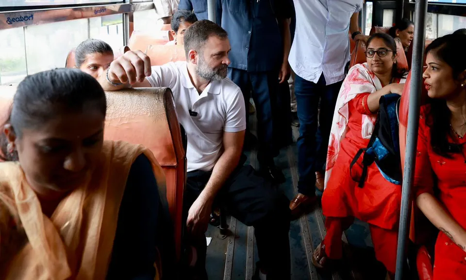 Rahul Gandhi Bengaluru Bus