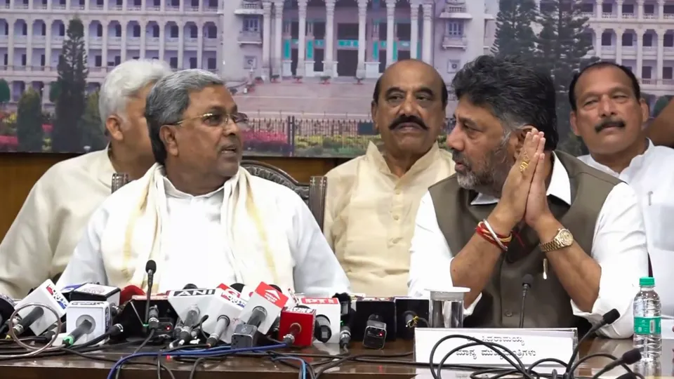 Karnataka Chief Minister Siddaramaiah and Deputy Chief Minister D K Shivakumar (File image)