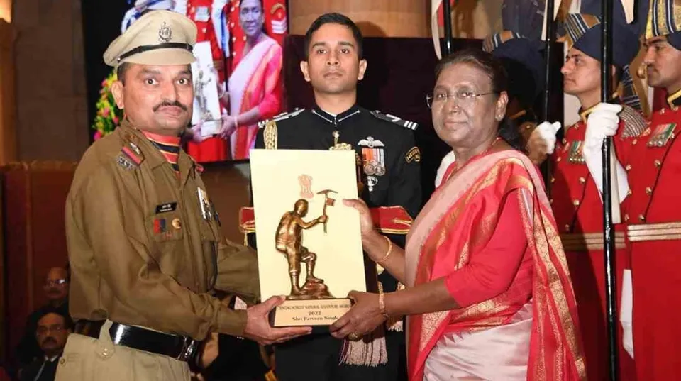 Praveen Singh for being honoured with Tenzing Norgay award