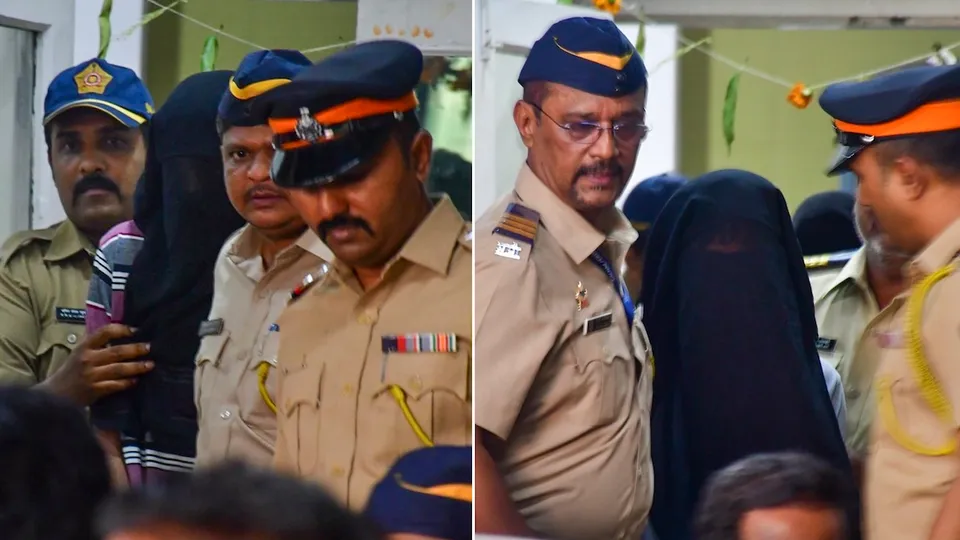 Two men accused in the case of NCP leader Baba Siddique's murder being produced before a court, in Mumbai, Sunday, Oct. 13, 2024.