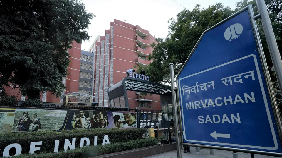 The Election Commission of India (ECI) building, in New Delhi, Wednesday, Feb. 28, 2024