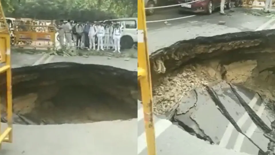 delhi-road-caved-Janakpuri
