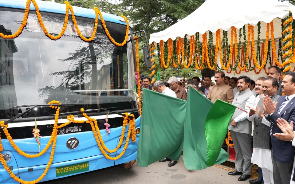 Himachal CM Sukhu flags off 20 e-buses