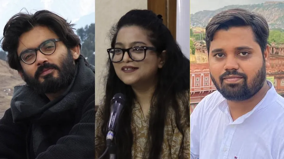 Sharjeel Imam, Safoora Zargar and Asif Iqbal Tanha