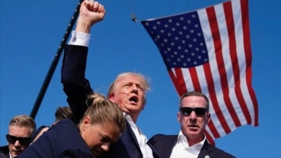 Donald Trump shot at