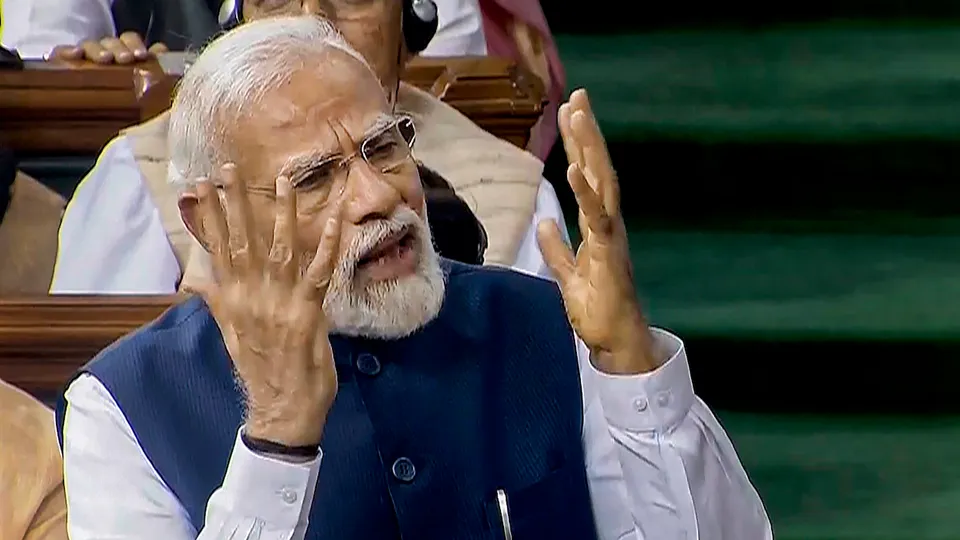 Narendra Modi in Lok Sabha