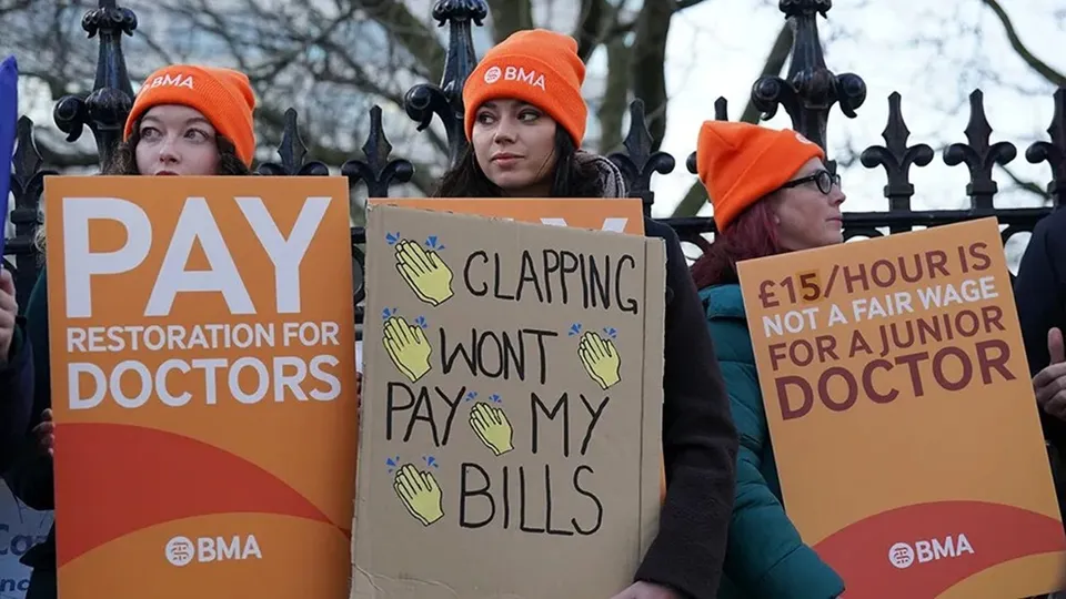 Junior doctors have walked on the first day of a six day walkout