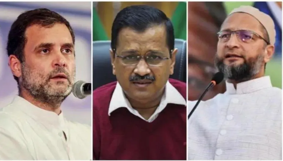 Congress AAP Gujarat AIMIM Rahul Gandhi Asududdin Owaisi Arvind Kejriwal