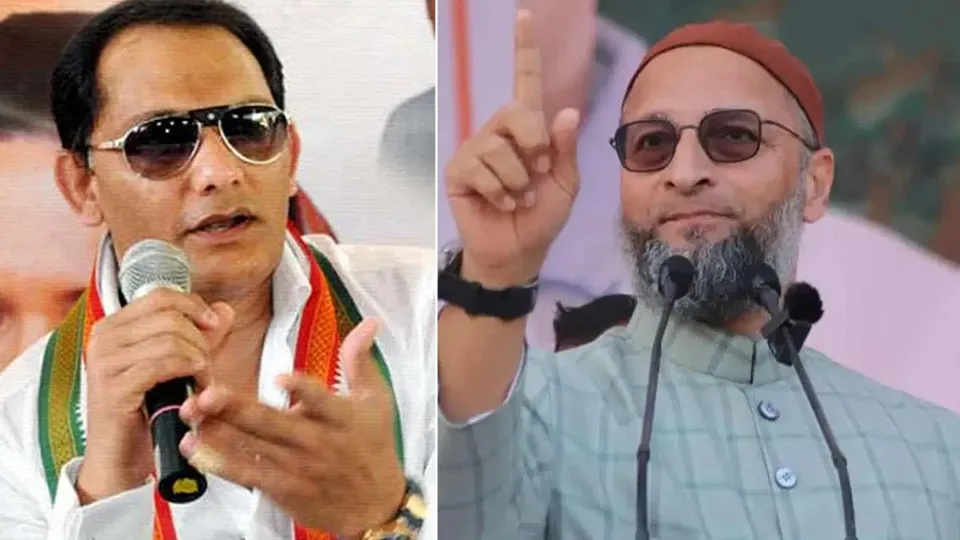 Asaduddin Owaisi and Mohammad Azharuddin.jpg