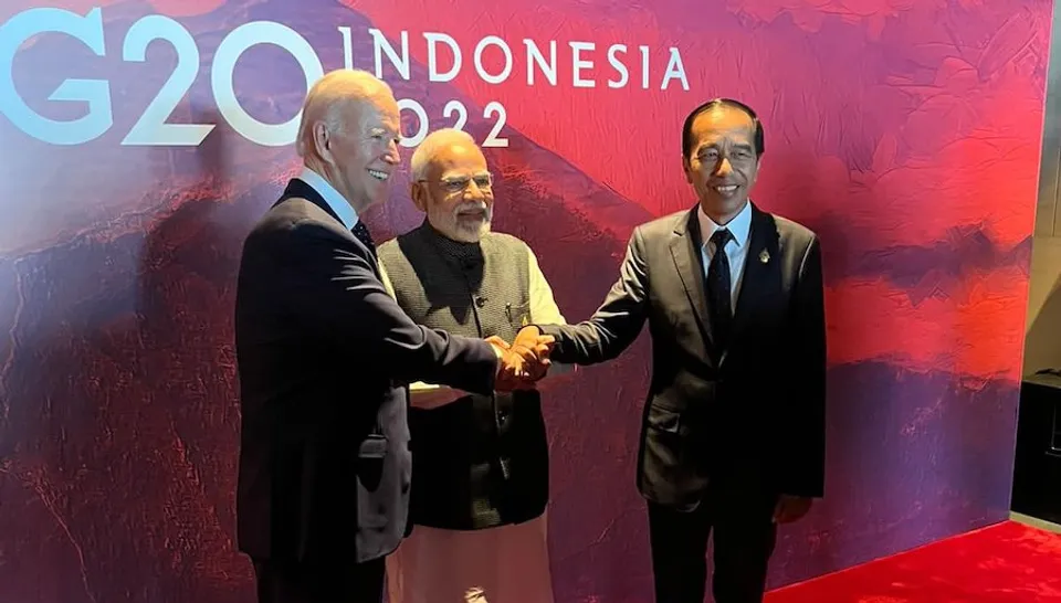 Joe Biden, Narendra Modi and Joko Widodo