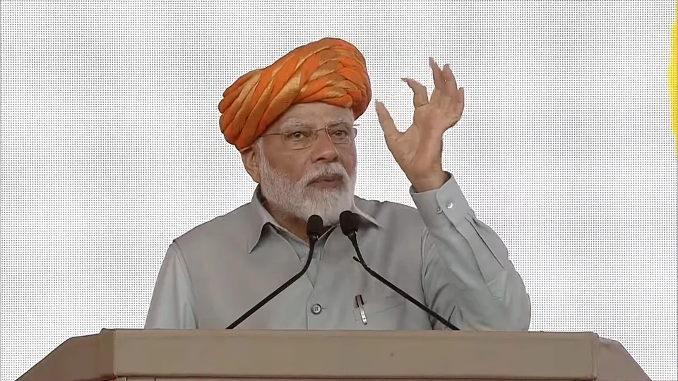 Narendra Modi at Rajkot International Airport