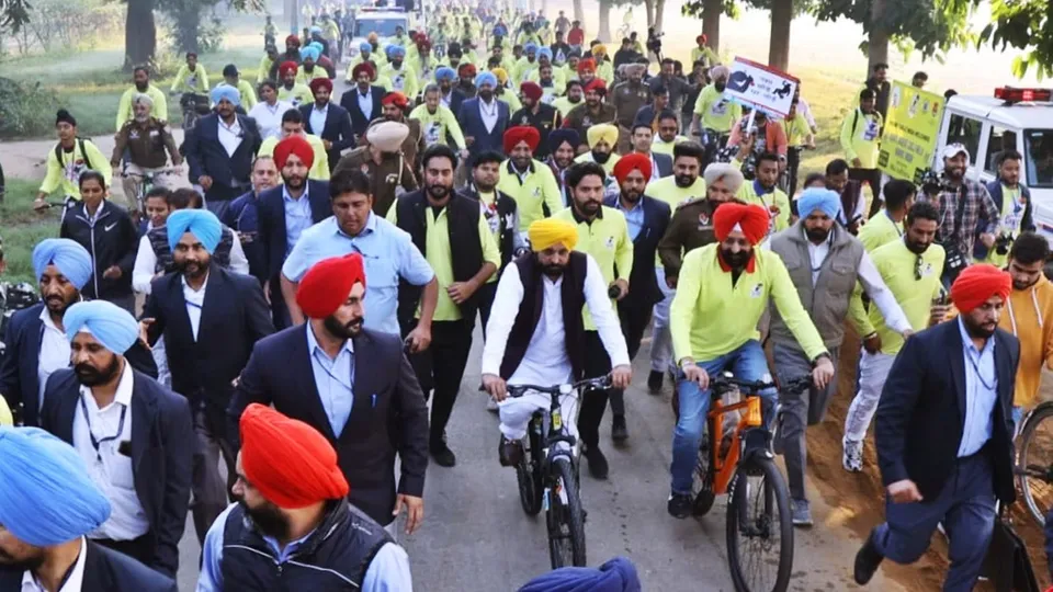 bhagwant mann cycling anti drug.jpg