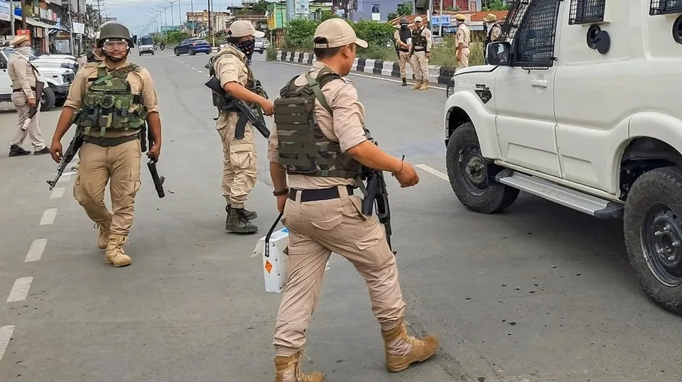 Security forces personnel in Manipur.