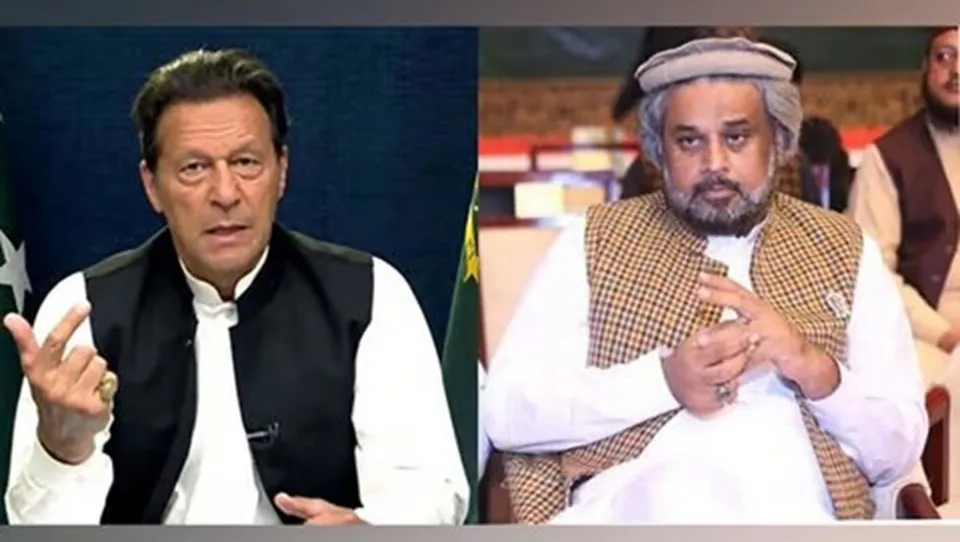 Imran khan and Sahibzada Hamid Raza 