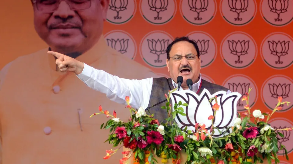 Bhartiya Janta Party (BJP) National President J P Nadda during 'Parivartan Sabha', in Khunti district of Jharkhand, Monday, Sept. 23, 2024.