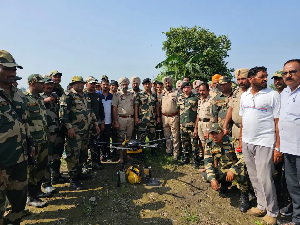 Pakistani drone heroin Punjab BSF