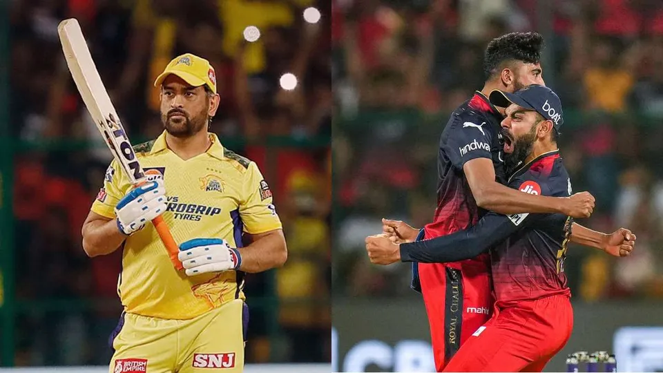 CSK vs RCB MS Dhoni Virat Kohli