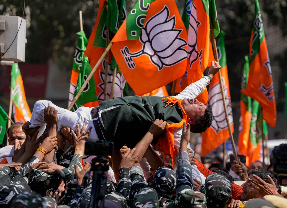 Delhi BJP protest AAP