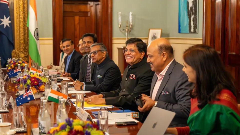 Union Commerce and Industry Minister Piyush Goyal during a delegation level meeting with Don Farrell, Minister for Trade & Tourism, Australia, in Adelaide, Wednesday, Sept. 25, 2024.