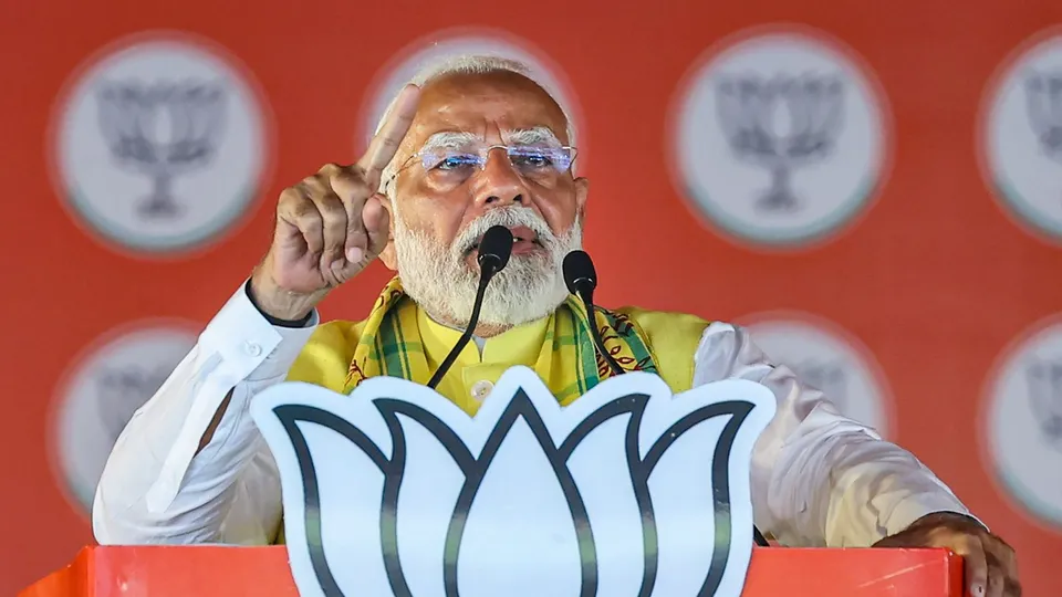 Prime Minister Narendra Modi addresses a public meeting for Lok Sabha elections, in Motihari, East Champaran district, Tuesday, May 21, 2024