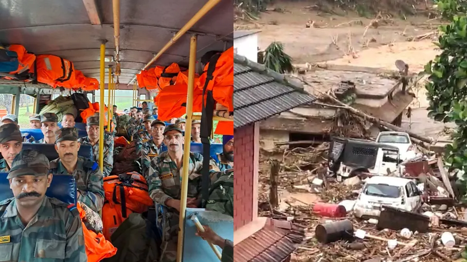 Indian Army deployed two flood relief columns from Kannur to Wayanad to rescue people stranded in a significant landslide in Vyithiri Taluk, Wayanad.