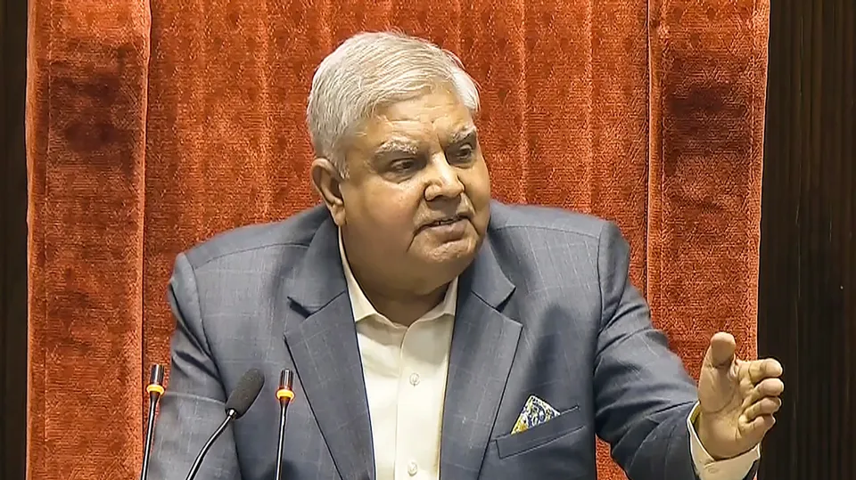 Rajya Sabha Chairman Jagdeep Dhankhar conducts proceedings in the House during the Winter session of Parliament