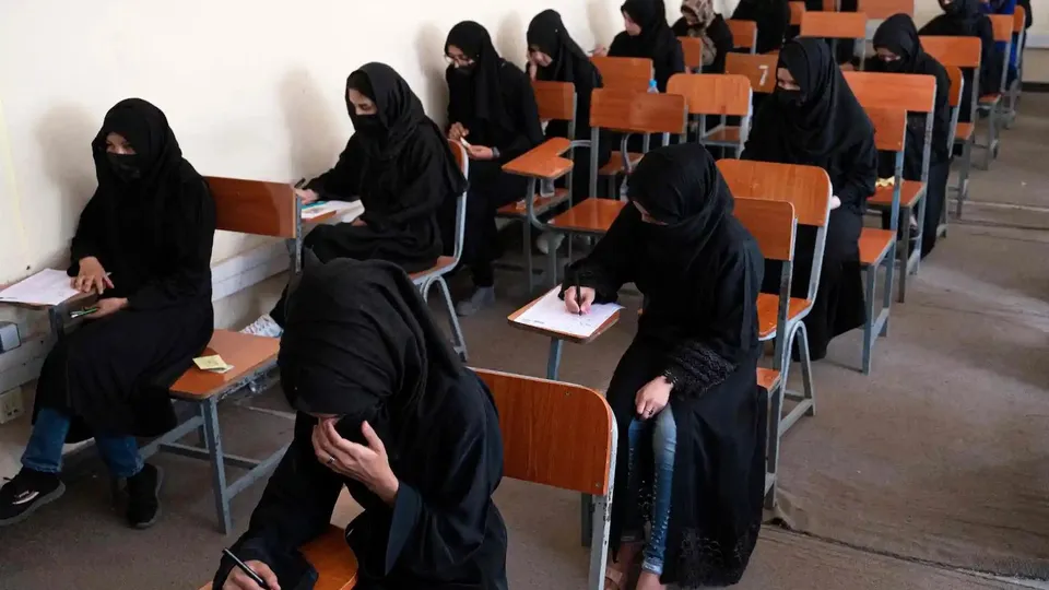 Women in hijab in classroom