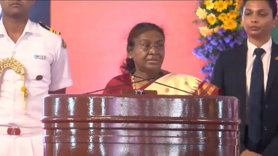 President Droupadi Murmu addressing the Safai Mitra Sammelan in Ujjain