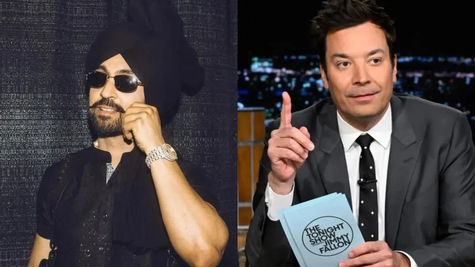 Diljit Dosanjh and Jimmy Fallon