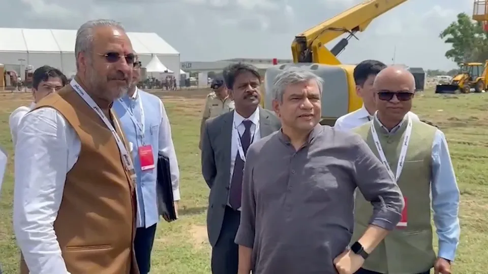 Ashwini Vaishnaw at ground-breaking ceremony of Micron’s semiconductor plant in Sanand, Gujarat