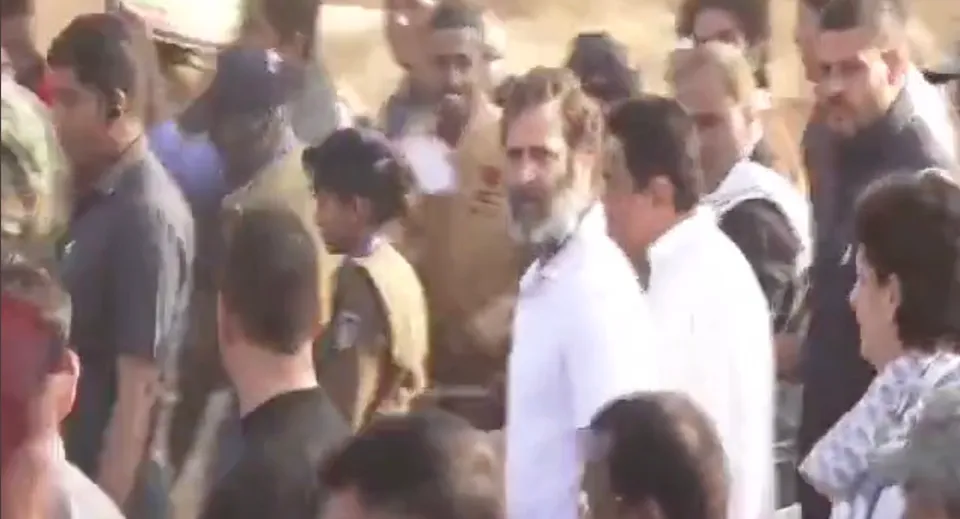 Videograb of Bharat Jodo Yatra where pro-pakistani slogans were raised