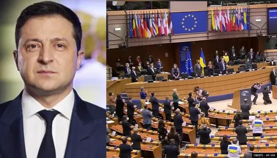 Zelenskyy EU Parliament Ukraine Russia