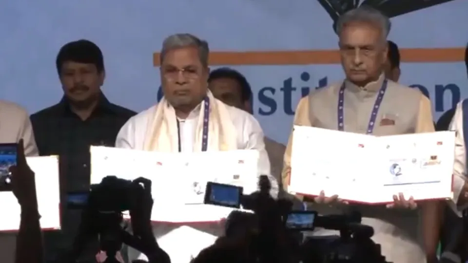 Karnataka CM Siddaramaiah inaugurates the Constitution and National Unity Convention by the Department of Social Welfare.