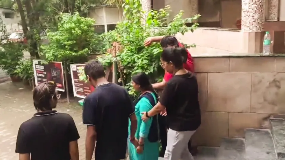 Mother of UPSC aspirant Tanya Soni, who died in the basement of a coaching centre after it was waterlogged following rains, leaves the Rajinder Nagar Police Station, in New Delhi, Sunday, July 28, 2024
