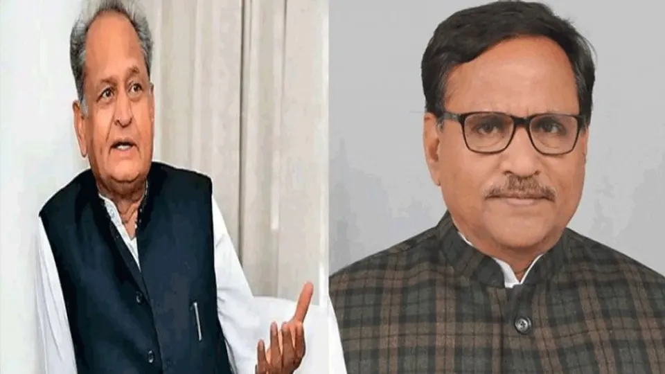 Ashok Gehlot (Left); Mahesh Joshi (Right)