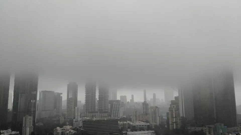 A picture of clouds over the sea shared on Twitter by @swatip