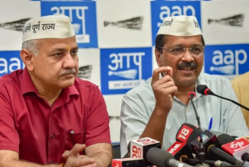 Manish Sisodia with Arvind Kejriwal (File photo)